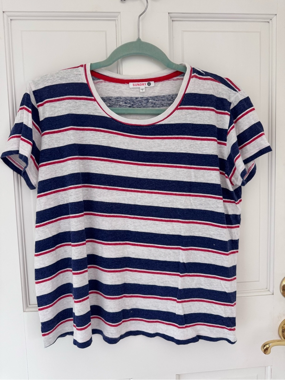 Sundry red, white and blue boxy tee